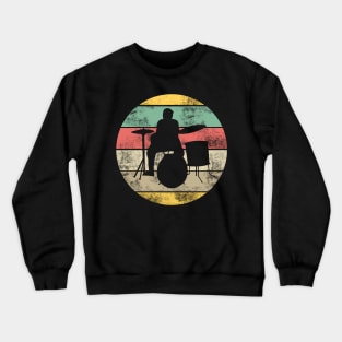 Retro Drums Drummer Crewneck Sweatshirt